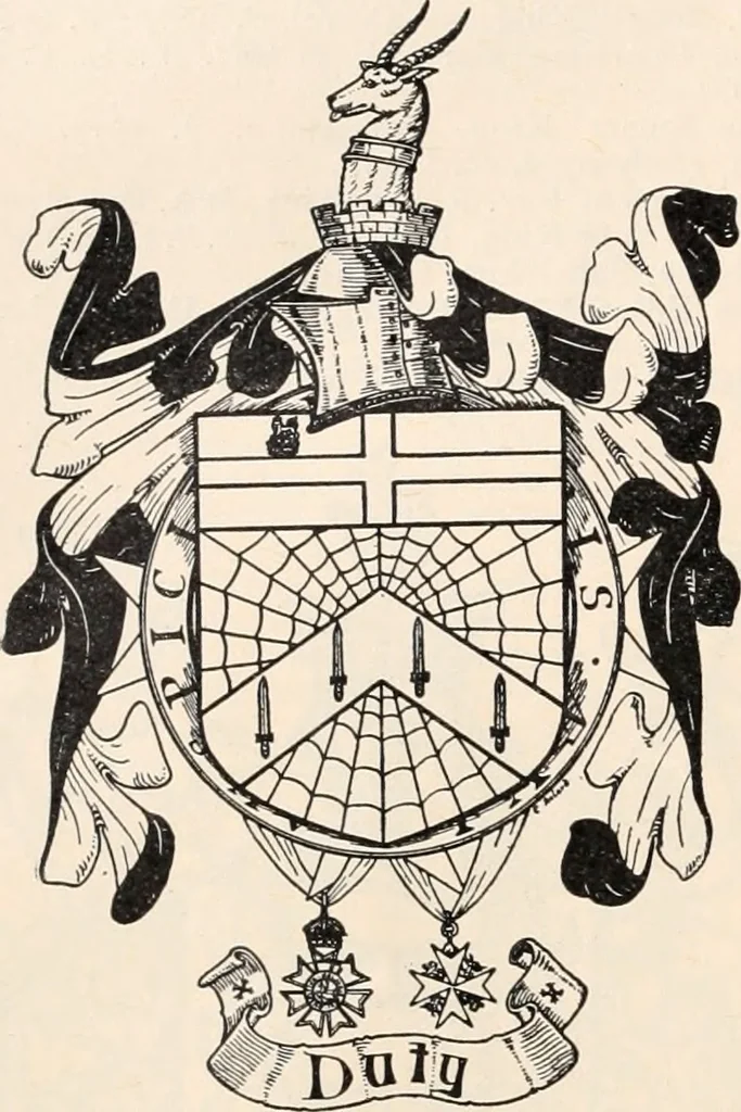 An illustration from Armorial families : a directory of gentlemen of coat-armour, 1905, leaf 91