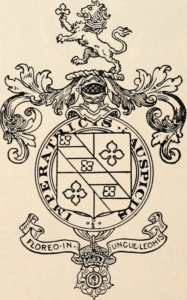 An illustration from Armorial families : a directory of gentlemen of coat-armour, 1905, leaf 91