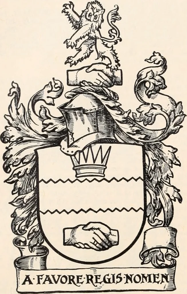 An illustration from Armorial families : a directory of gentlemen of coat-armour, 1905, leaf 93