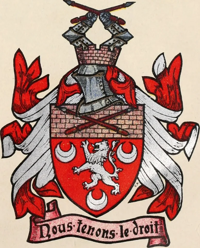 An illustration from Armorial families : a directory of gentlemen of coat-armour, 1905, leaf 96