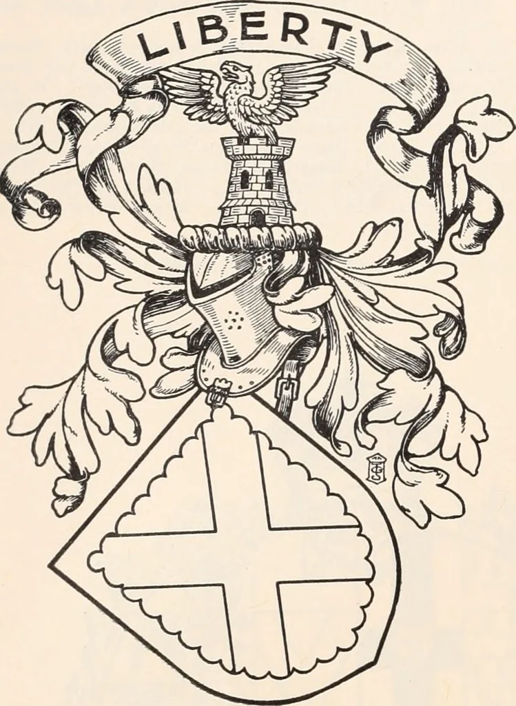 An illustration from Armorial families : a directory of gentlemen of coat-armour, 1905, leaf 99