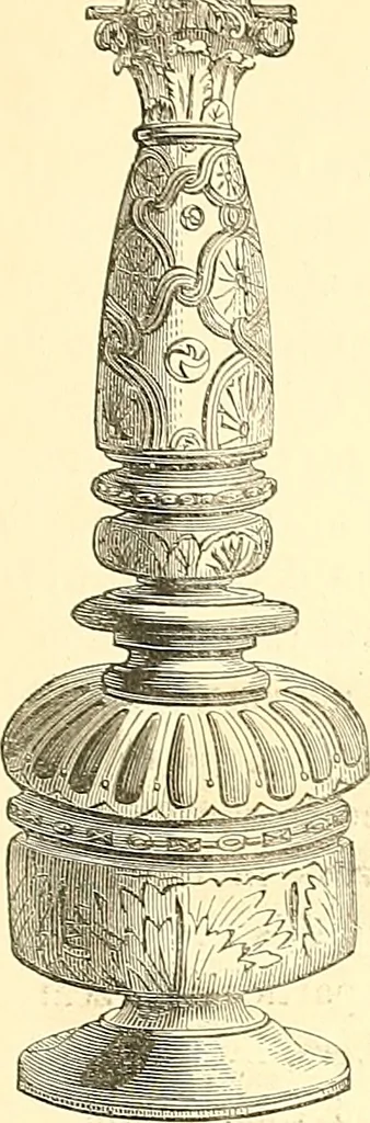 An illustration from Armorial of Jersey : being an account, heraldic and antiquarian, of its chief native families, with pedigrees, biographical notices, and illustrative data; to which are added, a brief history of heraldry, and remarks on the mediæval antiquities of the island, 1859, leaf 236
