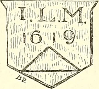 An illustration from Armorial of Jersey : being an account, heraldic and antiquarian, of its chief native families, with pedigrees, biographical notices, and illustrative data; to which are added, a brief history of heraldry, and remarks on the mediæval antiquities of the island, 1859, leaf 26