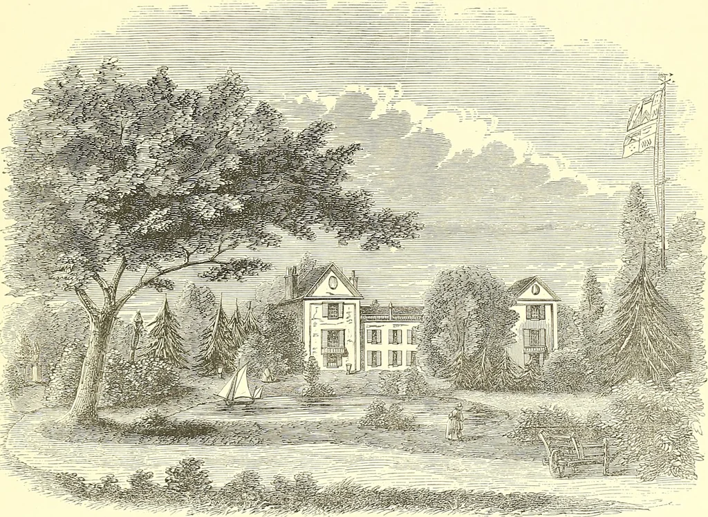An illustration from Armorial of Jersey : being an account, heraldic and antiquarian, of its chief native families, with pedigrees, biographical notices, and illustrative data; to which are added, a brief history of heraldry, and remarks on the mediæval antiquities of the island, 1859, leaf 290