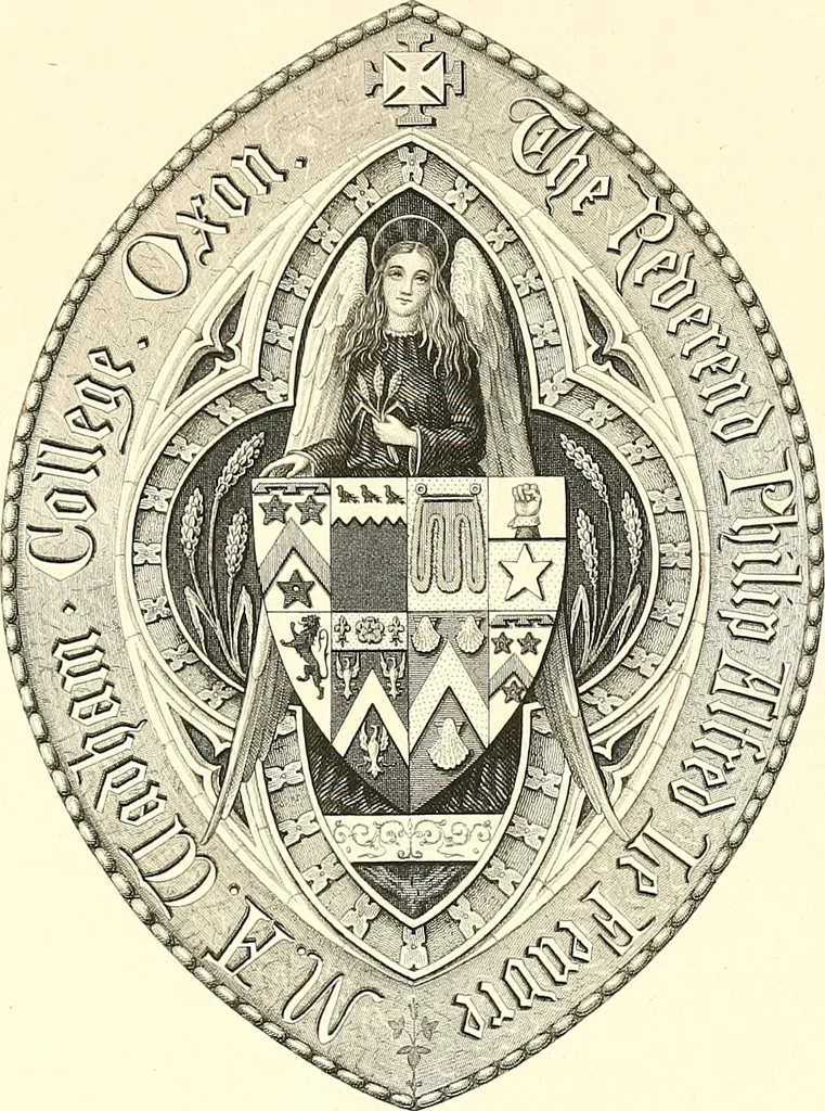 An illustration from Armorial of Jersey : being an account, heraldic and antiquarian, of its chief native families, with pedigrees, biographical notices, and illustrative data; to which are added, a brief history of heraldry, and remarks on the mediæval antiquities of the island, 1859, leaf 298