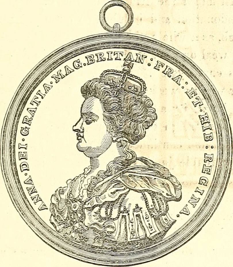 An illustration from Armorial of Jersey : being an account, heraldic and antiquarian, of its chief native families, with pedigrees, biographical notices, and illustrative data; to which are added, a brief history of heraldry, and remarks on the mediæval antiquities of the island, 1859, leaf 336