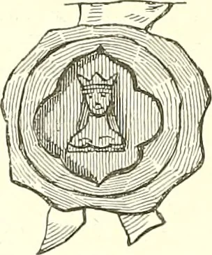 An illustration from Armorial of Jersey : being an account, heraldic and antiquarian, of its chief native families, with pedigrees, biographical notices, and illustrative data; to which are added, a brief history of heraldry, and remarks on the mediæval antiquities of the island, 1859, leaf 83