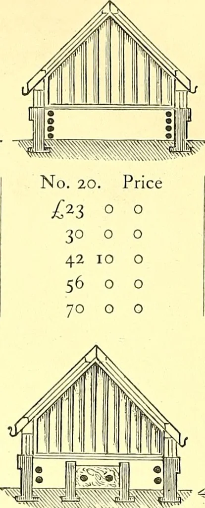 An illustration from Armorial of Jersey : being an account, heraldic and antiquarian, of its chief native families, with pedigrees, biographical notices, and illustrative data; to which are added, a brief history of heraldry, and remarks on the mediæval antiquities of the island, 1859, leaf 9