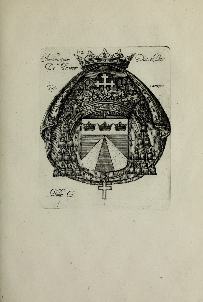 An illustration from Armorial vniuersel, contenant les armes des principales maisons, estatz, et dignitez, des plus considerables royaumes de l'Europe. Blazonnées de leurs métaux & couleurs et enrichies de leurs ornemens exterieurs, 1654, leaf 146