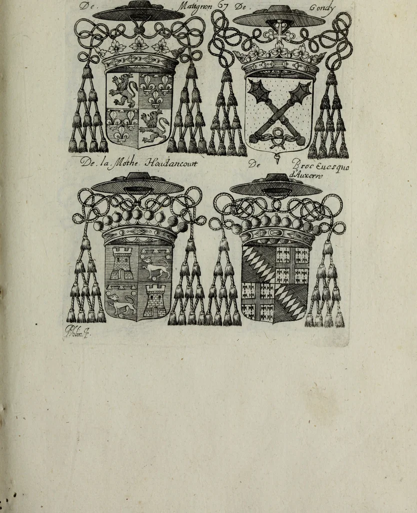 An illustration from Armorial vniuersel, contenant les armes des principales maisons, estatz, et dignitez, des plus considerables royaumes de l'Europe. Blazonnées de leurs métaux & couleurs et enrichies de leurs ornemens exterieurs, 1654, leaf 156