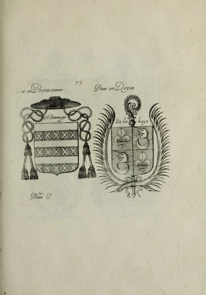 An illustration from Armorial vniuersel, contenant les armes des principales maisons, estatz, et dignitez, des plus considerables royaumes de l'Europe. Blazonnées de leurs métaux & couleurs et enrichies de leurs ornemens exterieurs, 1654, leaf 172
