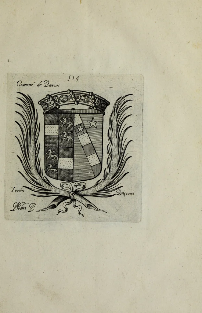 An illustration from Armorial vniuersel, contenant les armes des principales maisons, estatz, et dignitez, des plus considerables royaumes de l'Europe. Blazonnées de leurs métaux & couleurs et enrichies de leurs ornemens exterieurs, 1654, leaf 256