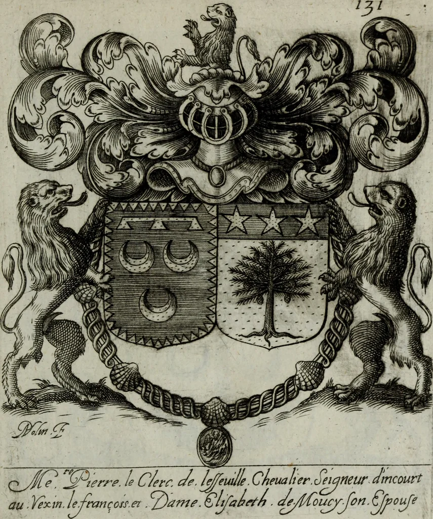 An illustration from Armorial vniuersel, contenant les armes des principales maisons, estatz, et dignitez, des plus considerables royaumes de l'Europe. Blazonnées de leurs métaux & couleurs et enrichies de leurs ornemens exterieurs, 1654, leaf 290