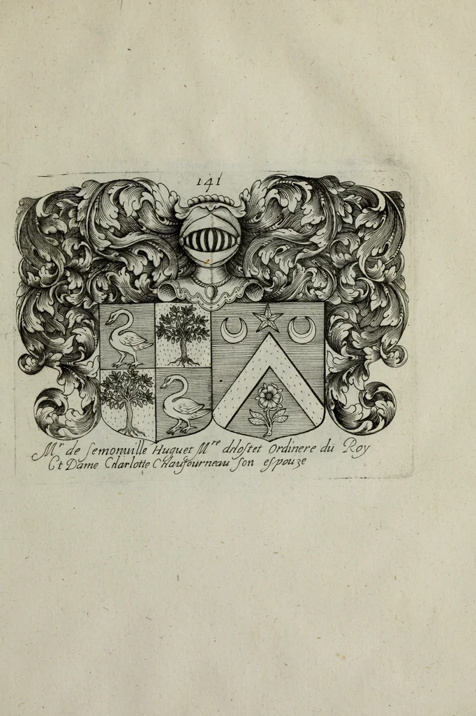 An illustration from Armorial vniuersel, contenant les armes des principales maisons, estatz, et dignitez, des plus considerables royaumes de l'Europe. Blazonnées de leurs métaux & couleurs et enrichies de leurs ornemens exterieurs, 1654, leaf 314