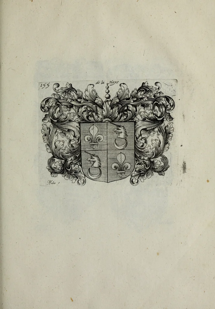 An illustration from Armorial vniuersel, contenant les armes des principales maisons, estatz, et dignitez, des plus considerables royaumes de l'Europe. Blazonnées de leurs métaux & couleurs et enrichies de leurs ornemens exterieurs, 1654, leaf 342