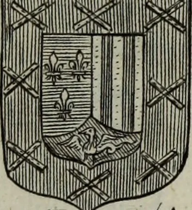 An illustration from Armorial vniuersel, contenant les armes des principales maisons, estatz, et dignitez, des plus considerables royaumes de l'Europe. Blazonnées de leurs métaux & couleurs et enrichies de leurs ornemens exterieurs, 1654, leaf 362