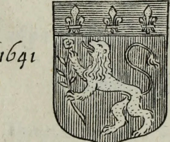 An illustration from Armorial vniuersel, contenant les armes des principales maisons, estatz, et dignitez, des plus considerables royaumes de l'Europe. Blazonnées de leurs métaux & couleurs et enrichies de leurs ornemens exterieurs, 1654, leaf 364
