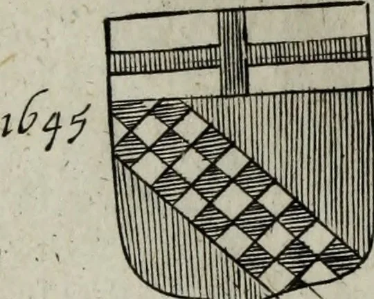 An illustration from Armorial vniuersel, contenant les armes des principales maisons, estatz, et dignitez, des plus considerables royaumes de l'Europe. Blazonnées de leurs métaux & couleurs et enrichies de leurs ornemens exterieurs, 1654, leaf 368