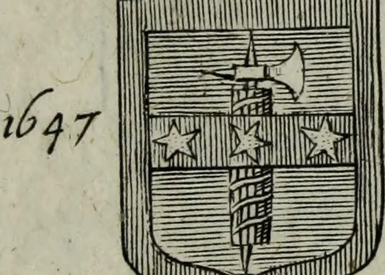 An illustration from Armorial vniuersel, contenant les armes des principales maisons, estatz, et dignitez, des plus considerables royaumes de l'Europe. Blazonnées de leurs métaux & couleurs et enrichies de leurs ornemens exterieurs, 1654, leaf 368