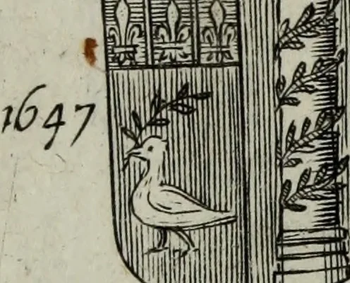 An illustration from Armorial vniuersel, contenant les armes des principales maisons, estatz, et dignitez, des plus considerables royaumes de l'Europe. Blazonnées de leurs métaux & couleurs et enrichies de leurs ornemens exterieurs, 1654, leaf 368