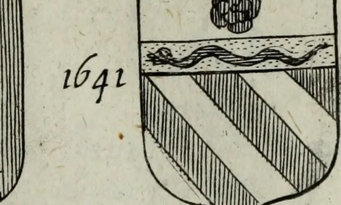 An illustration from Armorial vniuersel, contenant les armes des principales maisons, estatz, et dignitez, des plus considerables royaumes de l'Europe. Blazonnées de leurs métaux & couleurs et enrichies de leurs ornemens exterieurs, 1654, leaf 368