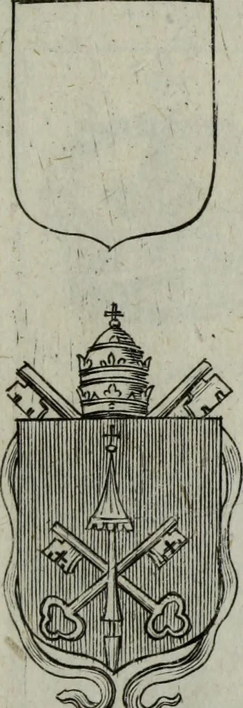 An illustration from Armorial vniuersel, contenant les armes des principales maisons, estatz, et dignitez, des plus considerables royaumes de l'Europe. Blazonnées de leurs métaux & couleurs et enrichies de leurs ornemens exterieurs, 1654, leaf 370