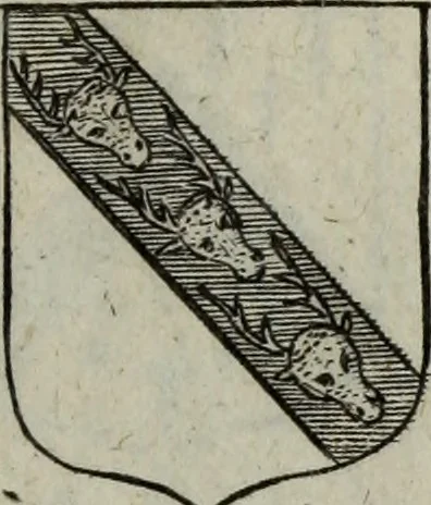 An illustration from Armorial vniuersel, contenant les armes des principales maisons, estatz, et dignitez, des plus considerables royaumes de l'Europe. Blazonnées de leurs métaux & couleurs et enrichies de leurs ornemens exterieurs, 1654, leaf 394