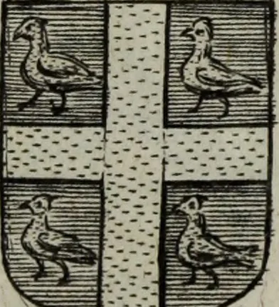 An illustration from Armorial vniuersel, contenant les armes des principales maisons, estatz, et dignitez, des plus considerables royaumes de l'Europe. Blazonnées de leurs métaux & couleurs et enrichies de leurs ornemens exterieurs, 1654, leaf 394