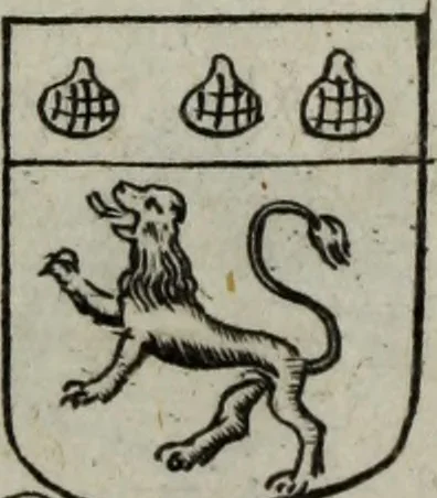 An illustration from Armorial vniuersel, contenant les armes des principales maisons, estatz, et dignitez, des plus considerables royaumes de l'Europe. Blazonnées de leurs métaux & couleurs et enrichies de leurs ornemens exterieurs, 1654, leaf 394