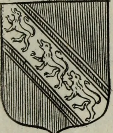 An illustration from Armorial vniuersel, contenant les armes des principales maisons, estatz, et dignitez, des plus considerables royaumes de l'Europe. Blazonnées de leurs métaux & couleurs et enrichies de leurs ornemens exterieurs, 1654, leaf 396
