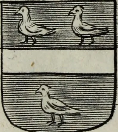 An illustration from Armorial vniuersel, contenant les armes des principales maisons, estatz, et dignitez, des plus considerables royaumes de l'Europe. Blazonnées de leurs métaux & couleurs et enrichies de leurs ornemens exterieurs, 1654, leaf 396