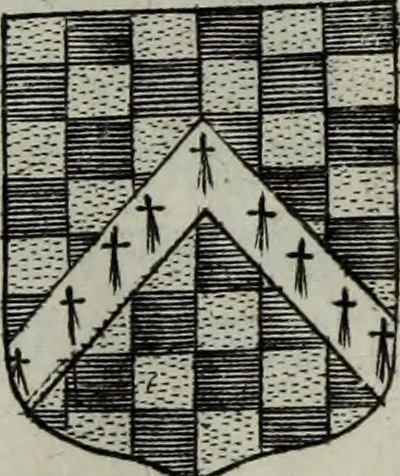 An illustration from Armorial vniuersel, contenant les armes des principales maisons, estatz, et dignitez, des plus considerables royaumes de l'Europe. Blazonnées de leurs métaux & couleurs et enrichies de leurs ornemens exterieurs, 1654, leaf 398