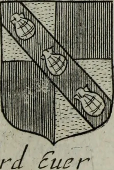 An illustration from Armorial vniuersel, contenant les armes des principales maisons, estatz, et dignitez, des plus considerables royaumes de l'Europe. Blazonnées de leurs métaux & couleurs et enrichies de leurs ornemens exterieurs, 1654, leaf 398