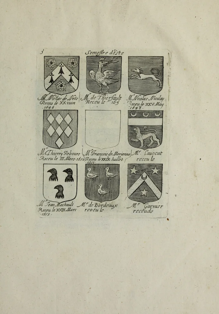 An illustration from Armorial vniuersel, contenant les armes des principales maisons, estatz, et dignitez, des plus considerables royaumes de l'Europe. Blazonnées de leurs métaux & couleurs et enrichies de leurs ornemens exterieurs, 1654, leaf 412