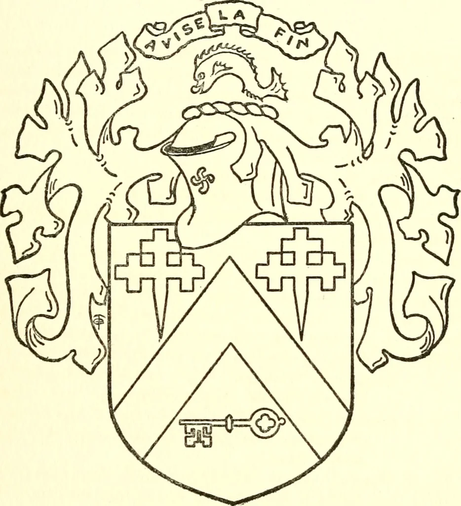 An illustration from Armory and lineages of Canada; comprising pedigrees with historical notes, brief biographies and family registers of prominent men of Canada, including blazons and illustrations of many armorials, and of insignia of knighthood, 1913, leaf 30