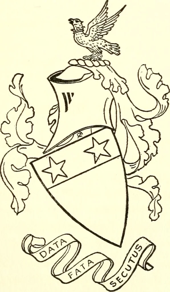 An illustration from Armory and lineages of Canada; comprising pedigrees with historical notes, brief biographies and family registers of prominent men of Canada, including blazons and illustrations of many armorials, and of insignia of knighthood, 1913, leaf 34