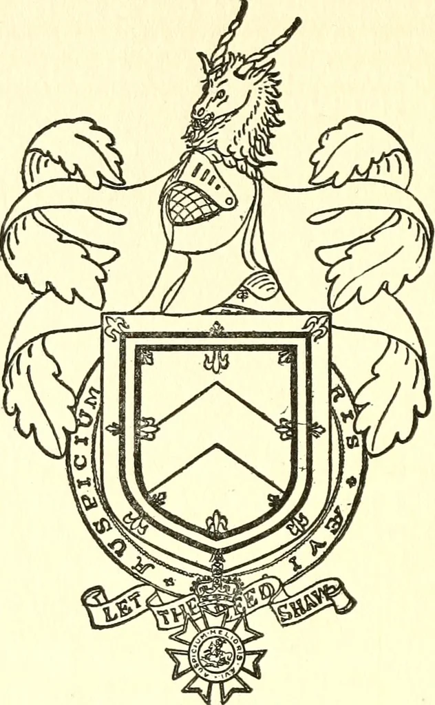 An illustration from Armory and lineages of Canada; comprising pedigrees with historical notes, brief biographies and family registers of prominent men of Canada, including blazons and illustrations of many armorials, and of insignia of knighthood, 1913, leaf 37