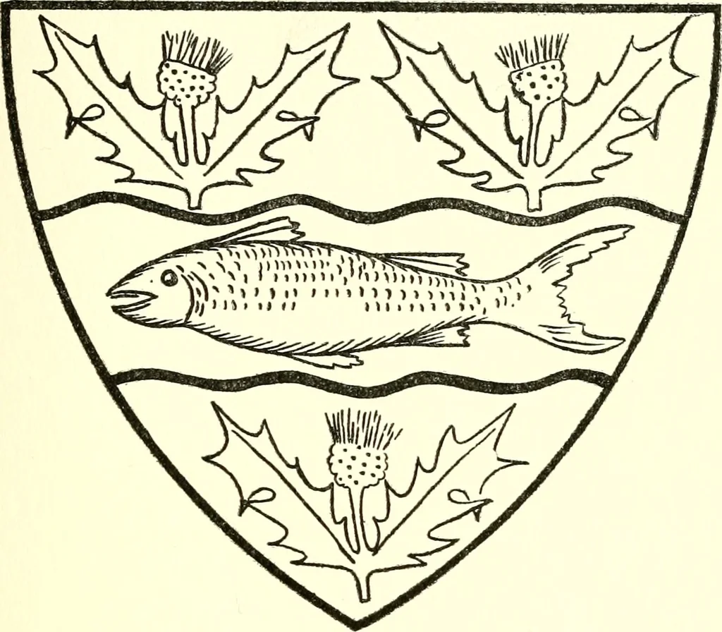 An illustration from Armory and lineages of Canada; comprising pedigrees with historical notes, brief biographies and family registers of prominent men of Canada, including blazons and illustrations of many armorials, and of insignia of knighthood, 1913, leaf 60