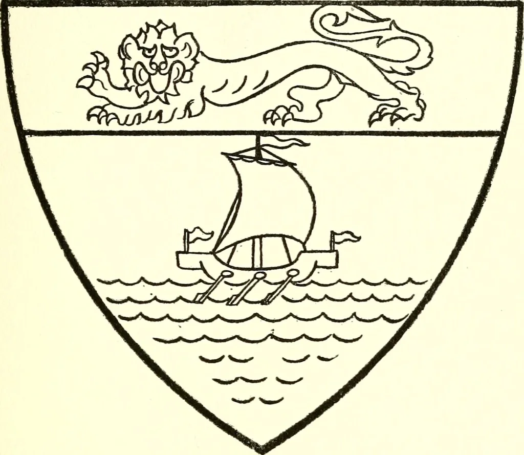 An illustration from Armory and lineages of Canada; comprising pedigrees with historical notes, brief biographies and family registers of prominent men of Canada, including blazons and illustrations of many armorials, and of insignia of knighthood, 1913, leaf 62