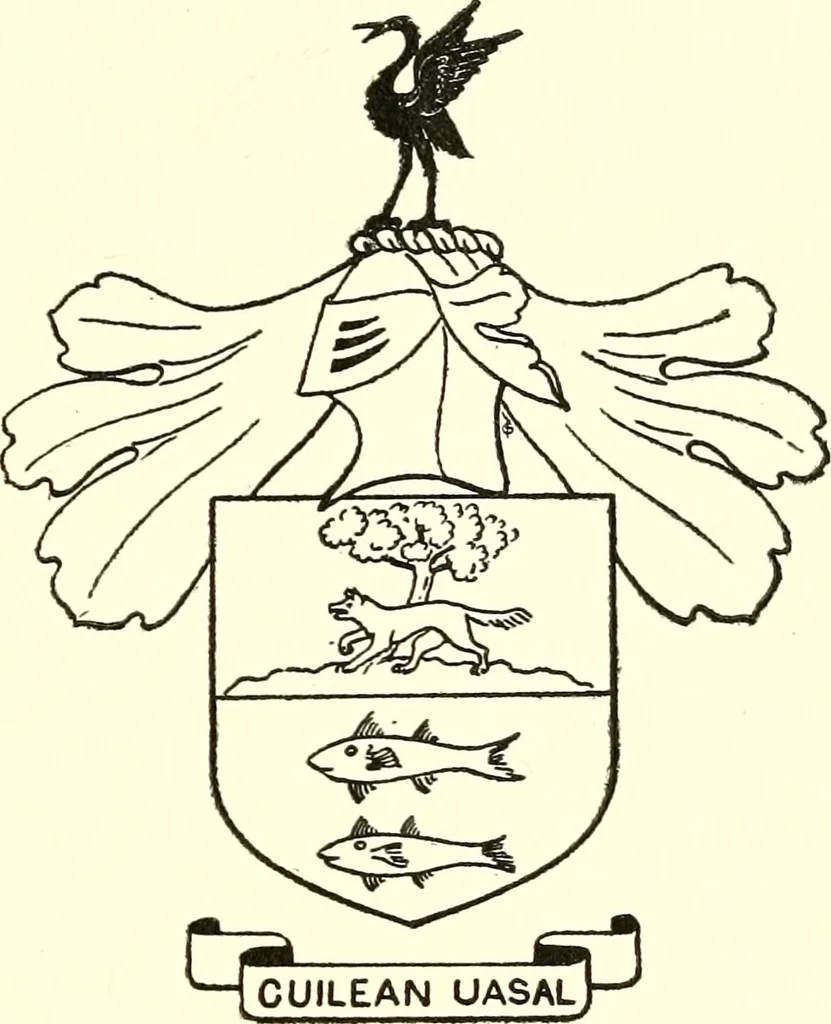 An illustration from Armory and lineages of Canada; comprising pedigrees with historical notes, brief biographies and family registers of prominent men of Canada, including blazons and illustrations of many armorials, and of insignia of knighthood, 1913, leaf 74