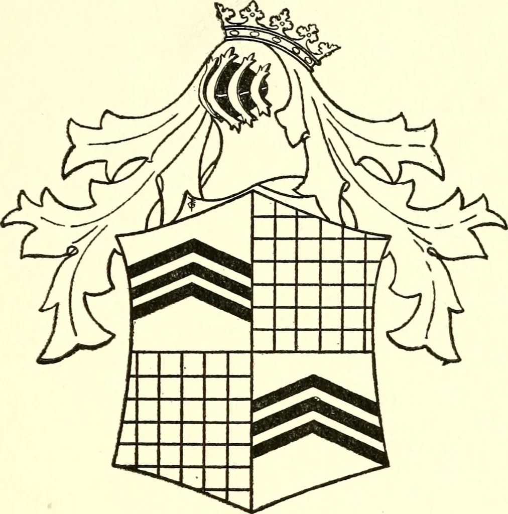 An illustration from Armory and lineages of Canada; comprising pedigrees with historical notes, brief biographies and family registers of prominent men of Canada, including blazons and illustrations of many armorials, and of insignia of knighthood, 1913, leaf 76