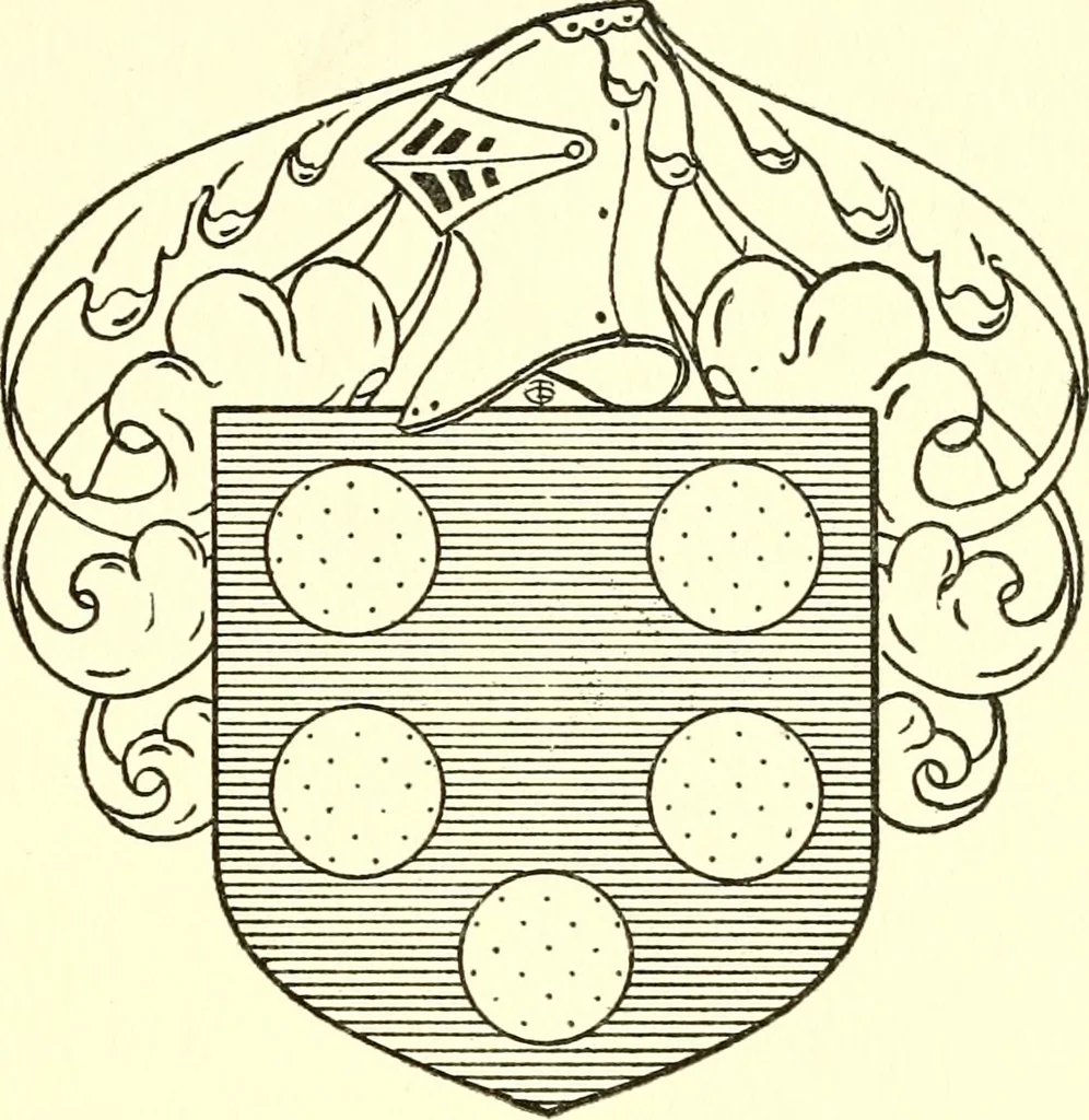 An illustration from Armory and lineages of Canada; comprising pedigrees with historical notes, brief biographies and family registers of prominent men of Canada, including blazons and illustrations of many armorials, and of insignia of knighthood, 1913, leaf 86