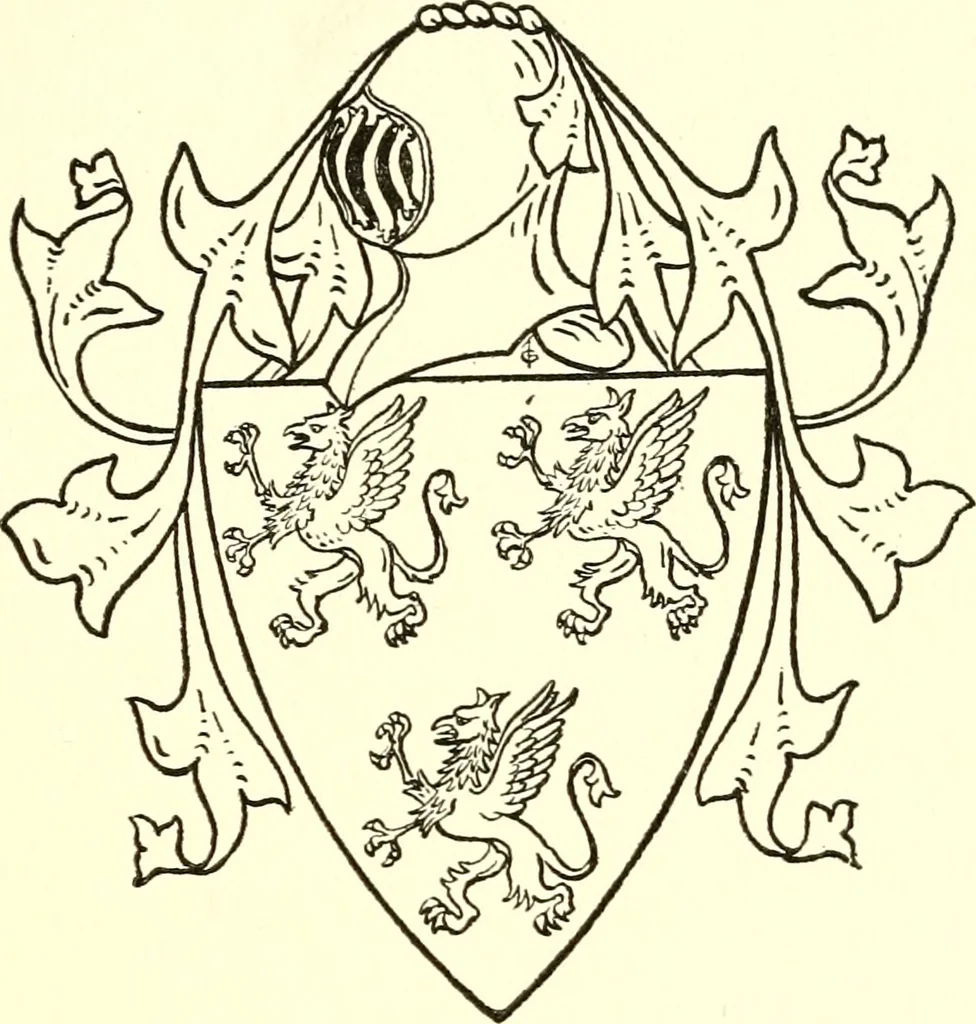 An illustration from Armory and lineages of Canada; comprising pedigrees with historical notes, brief biographies and family registers of prominent men of Canada, including blazons and illustrations of many armorials, and of insignia of knighthood, 1913, leaf 88