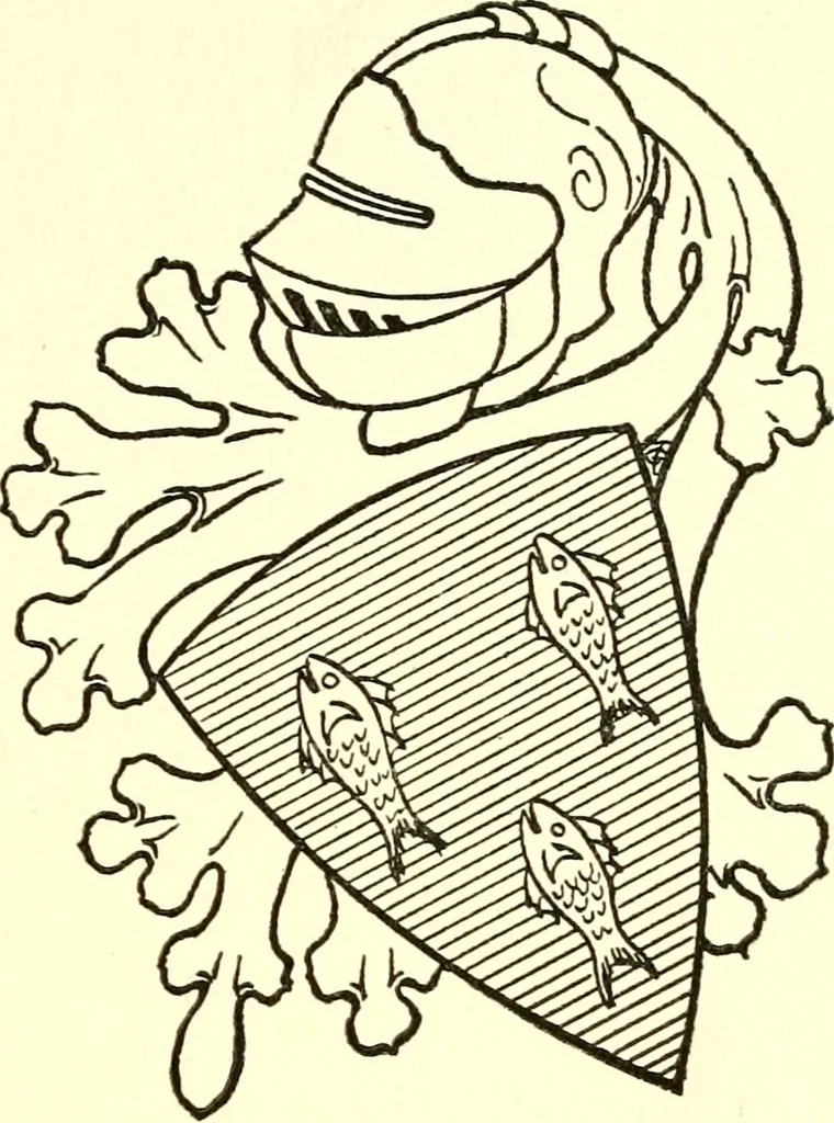 An illustration from Armory and lineages of Canada; comprising pedigrees with historical notes, brief biographies and family registers of prominent men of Canada, including blazons and illustrations of many armorials, and of insignia of knighthood, 1913, leaf 94