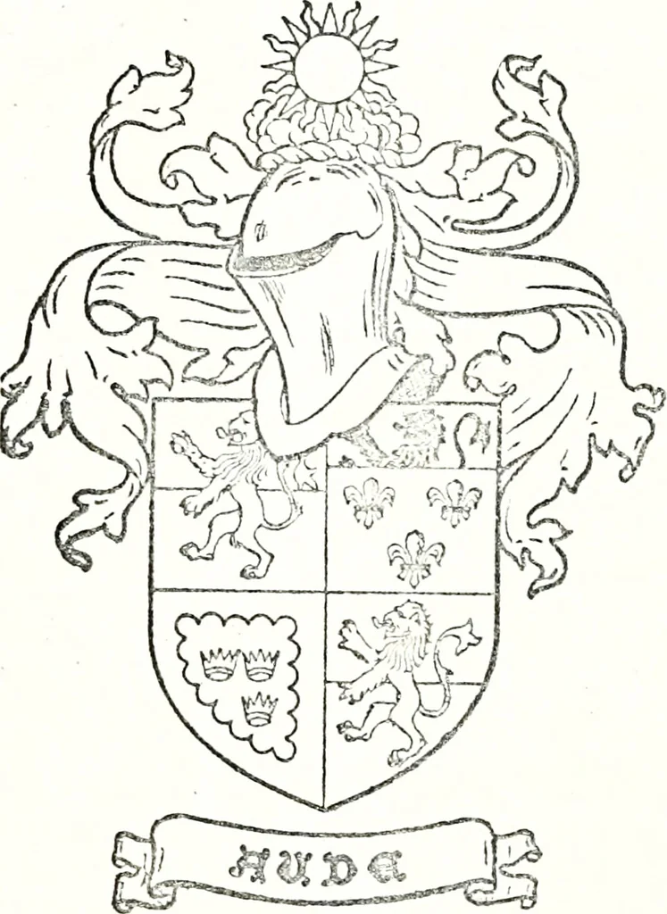 An illustration from Armory and lineages of Canada; comprising pedigrees with historical notes, brief biographies and family registers of prominent men of Canada, including blazons and illustrations of many armorials, and of insignia of knighthood, 1913, leaf 120