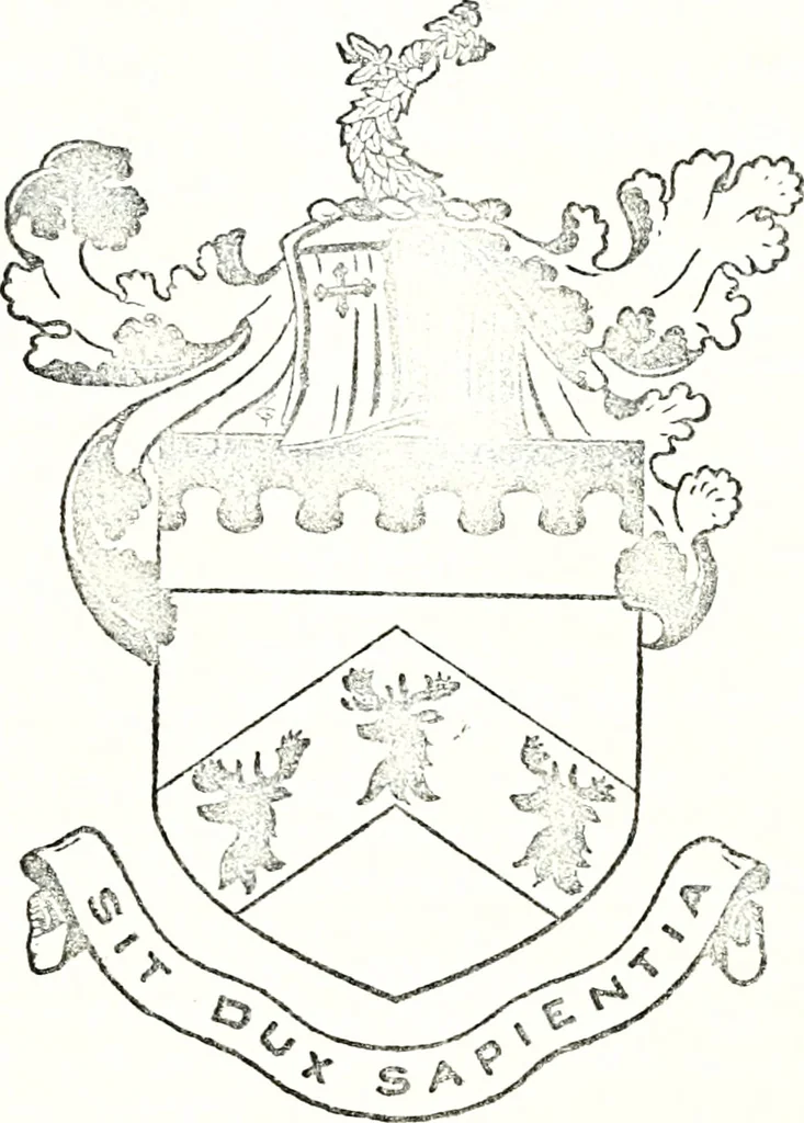 An illustration from Armory and lineages of Canada; comprising pedigrees with historical notes, brief biographies and family registers of prominent men of Canada, including blazons and illustrations of many armorials, and of insignia of knighthood, 1913, leaf 126