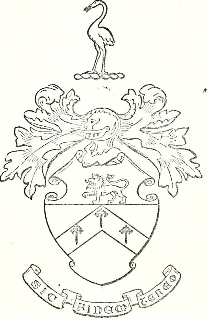 An illustration from Armory and lineages of Canada; comprising pedigrees with historical notes, brief biographies and family registers of prominent men of Canada, including blazons and illustrations of many armorials, and of insignia of knighthood, 1913, leaf 188