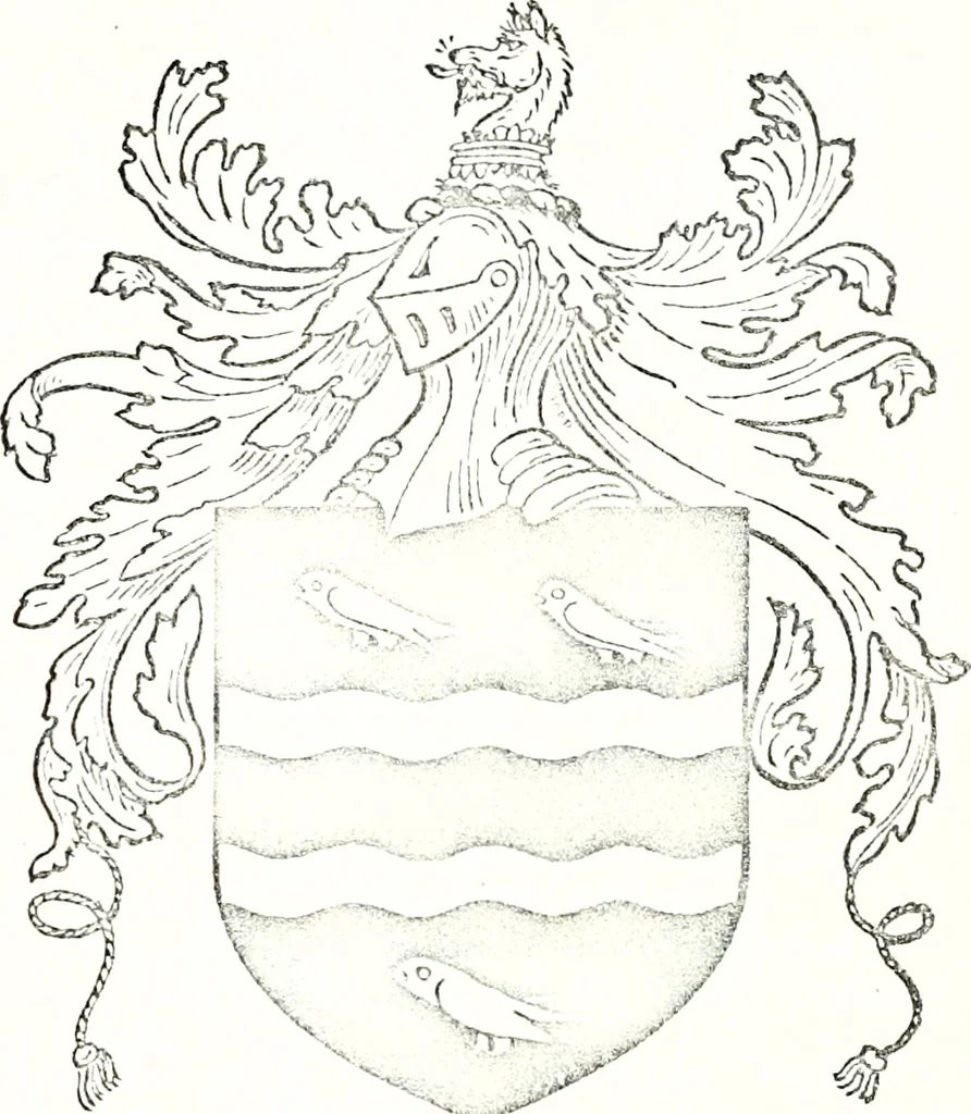 An illustration from Armory and lineages of Canada; comprising pedigrees with historical notes, brief biographies and family registers of prominent men of Canada, including blazons and illustrations of many armorials, and of insignia of knighthood, 1913, leaf 212
