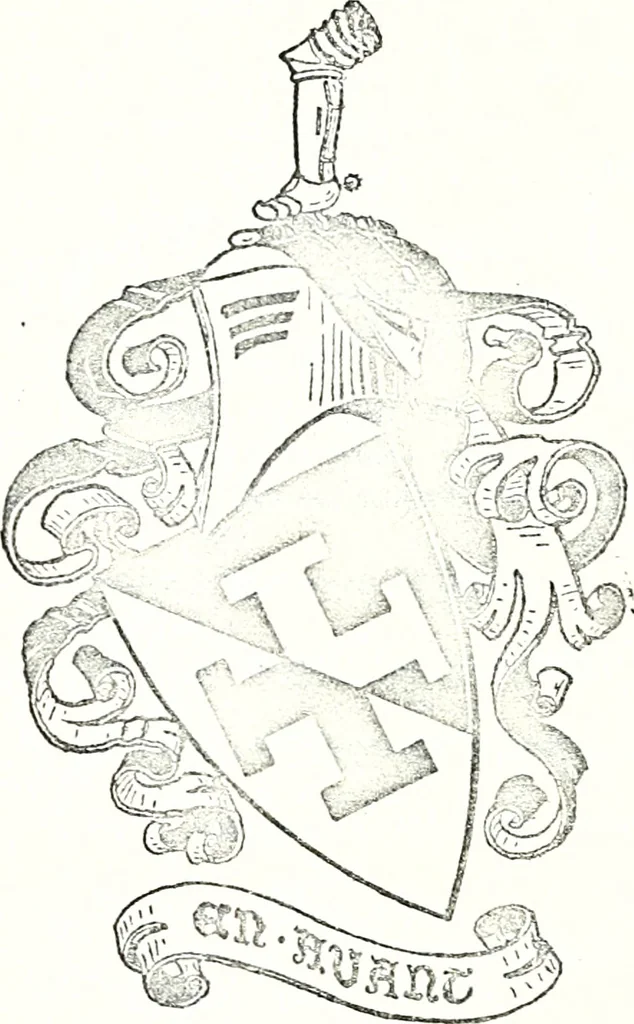 An illustration from Armory and lineages of Canada; comprising pedigrees with historical notes, brief biographies and family registers of prominent men of Canada, including blazons and illustrations of many armorials, and of insignia of knighthood, 1913, leaf 224