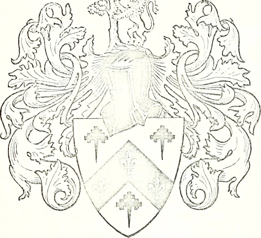 An illustration from Armory and lineages of Canada; comprising pedigrees with historical notes, brief biographies and family registers of prominent men of Canada, including blazons and illustrations of many armorials, and of insignia of knighthood, 1913, leaf 246